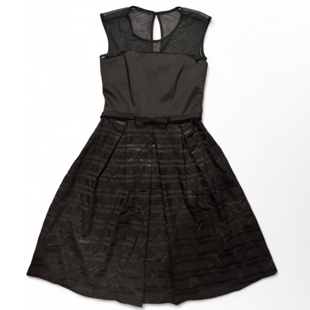 Taylor Elegant Black Midi Dress